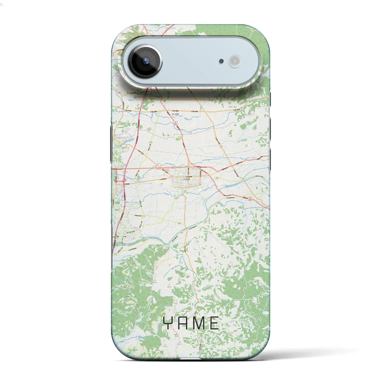 【八女(福岡県)】地図柄iPhoneケース(バックカバータイプ)