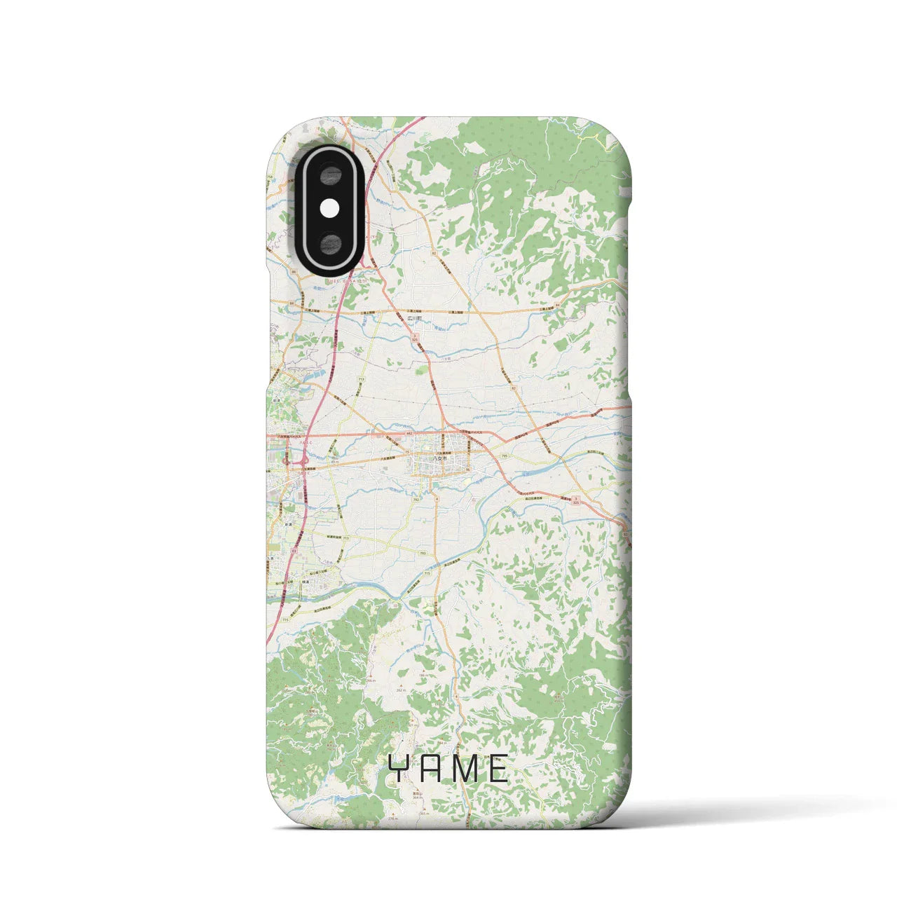 【八女(福岡県)】地図柄iPhoneケース(バックカバータイプ)
