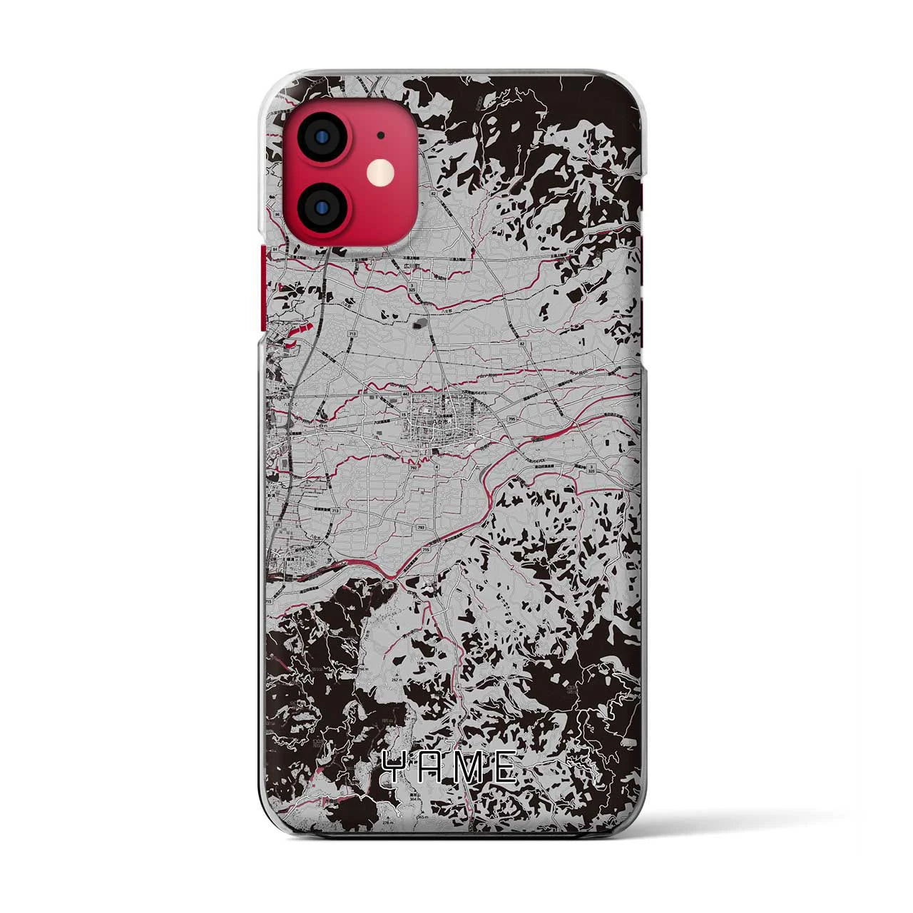 【八女(福岡県)】地図柄iPhoneケース(クリアタイプ)