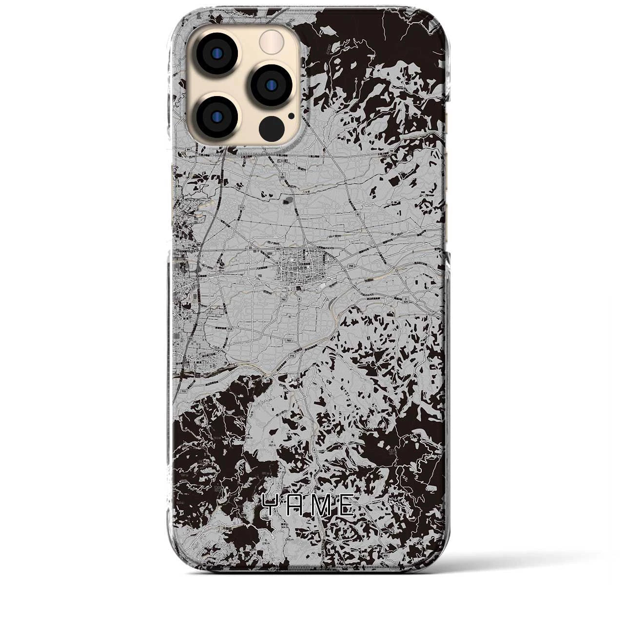 【八女(福岡県)】地図柄iPhoneケース(クリアタイプ)