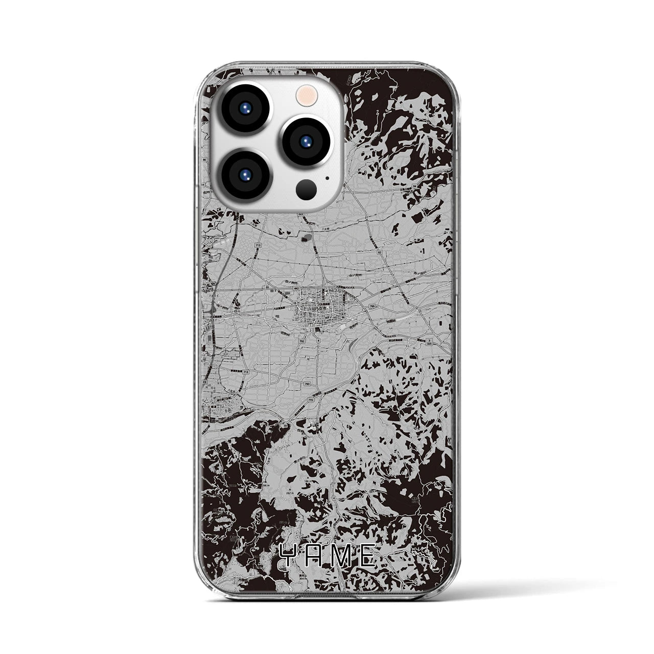 【八女(福岡県)】地図柄iPhoneケース(クリアタイプ)