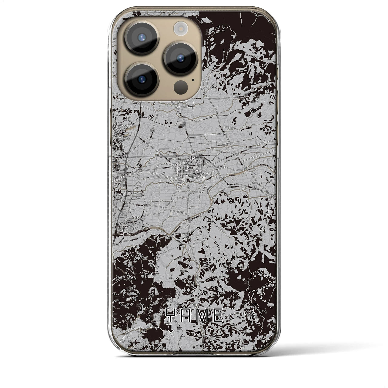 【八女(福岡県)】地図柄iPhoneケース(クリアタイプ)