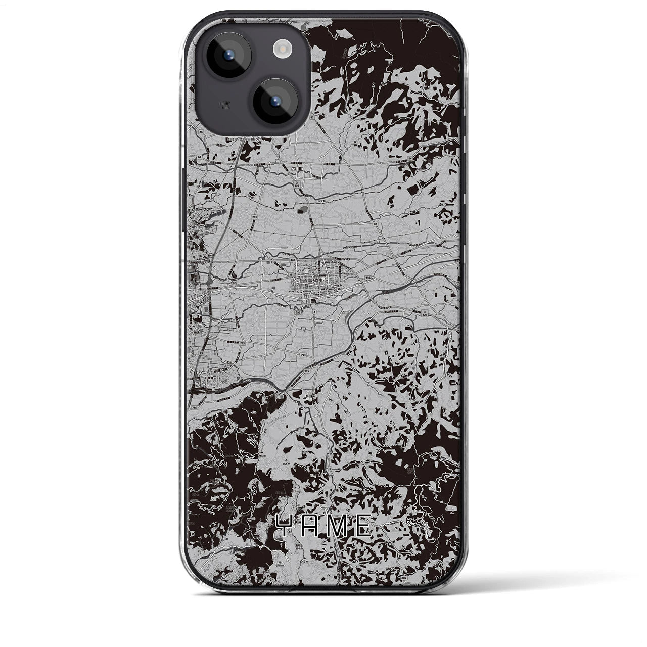 【八女(福岡県)】地図柄iPhoneケース(クリアタイプ)