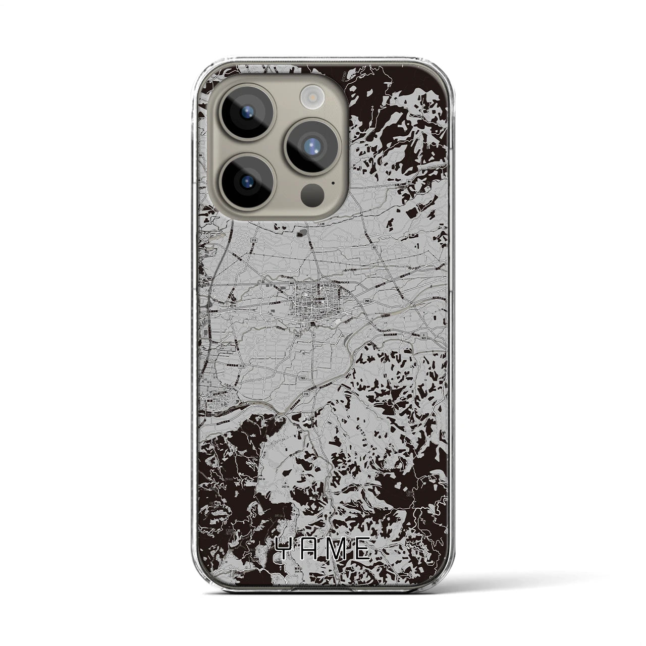 【八女(福岡県)】地図柄iPhoneケース(クリアタイプ)