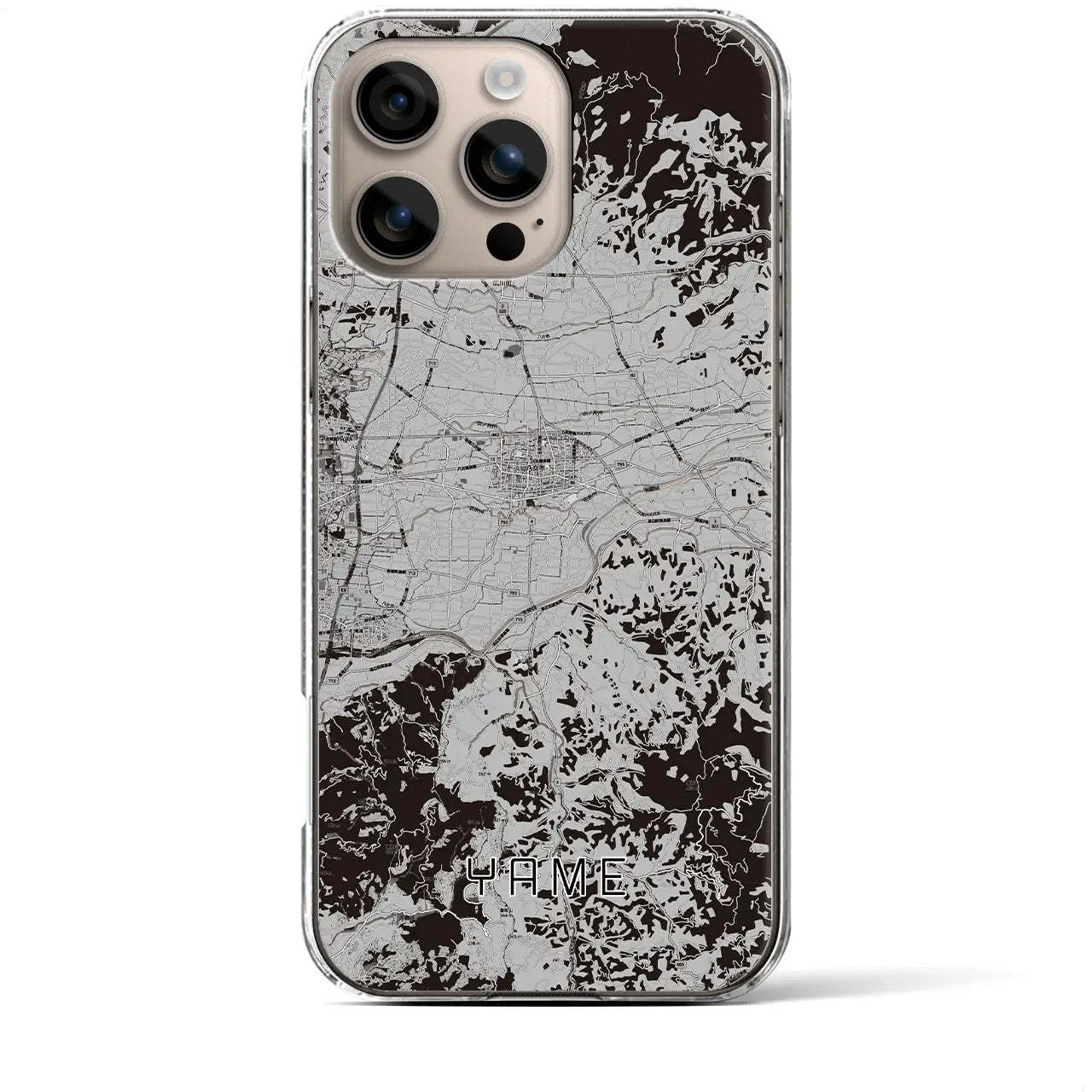 【八女(福岡県)】地図柄iPhoneケース(クリアタイプ)