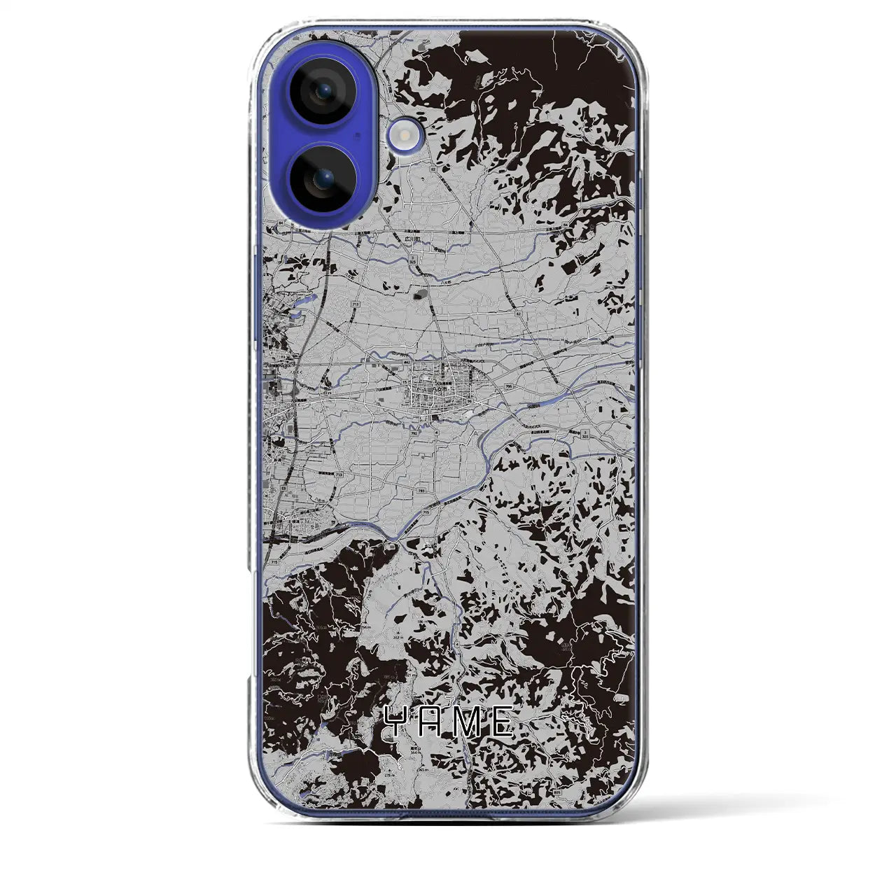 【八女(福岡県)】地図柄iPhoneケース(クリアタイプ)