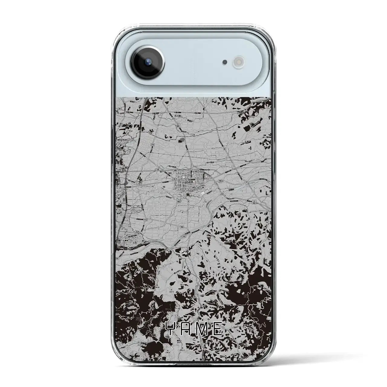 【八女(福岡県)】地図柄iPhoneケース(クリアタイプ)