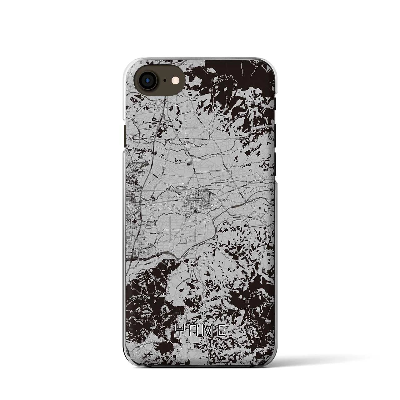 【八女(福岡県)】地図柄iPhoneケース(クリアタイプ)