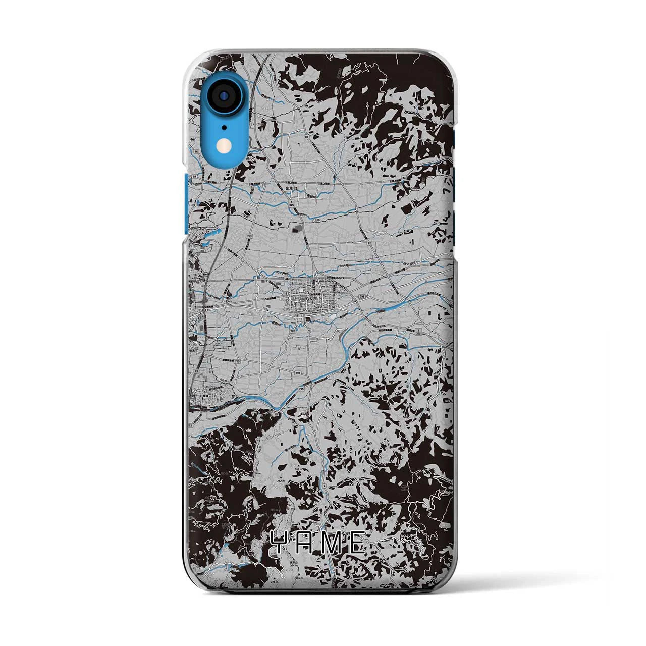 【八女(福岡県)】地図柄iPhoneケース(クリアタイプ)