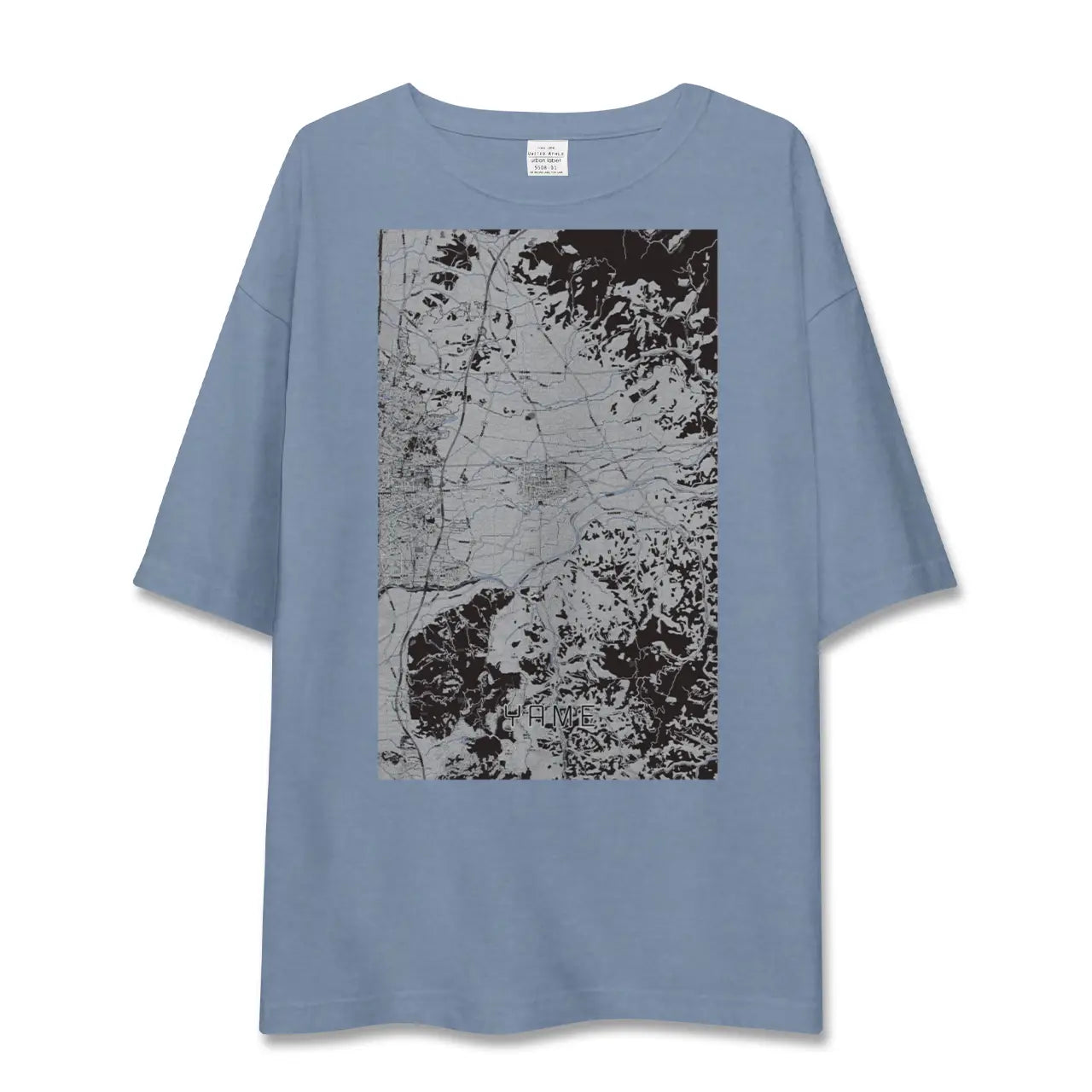 【八女(福岡県)】地図柄ビッグシルエットTシャツ
