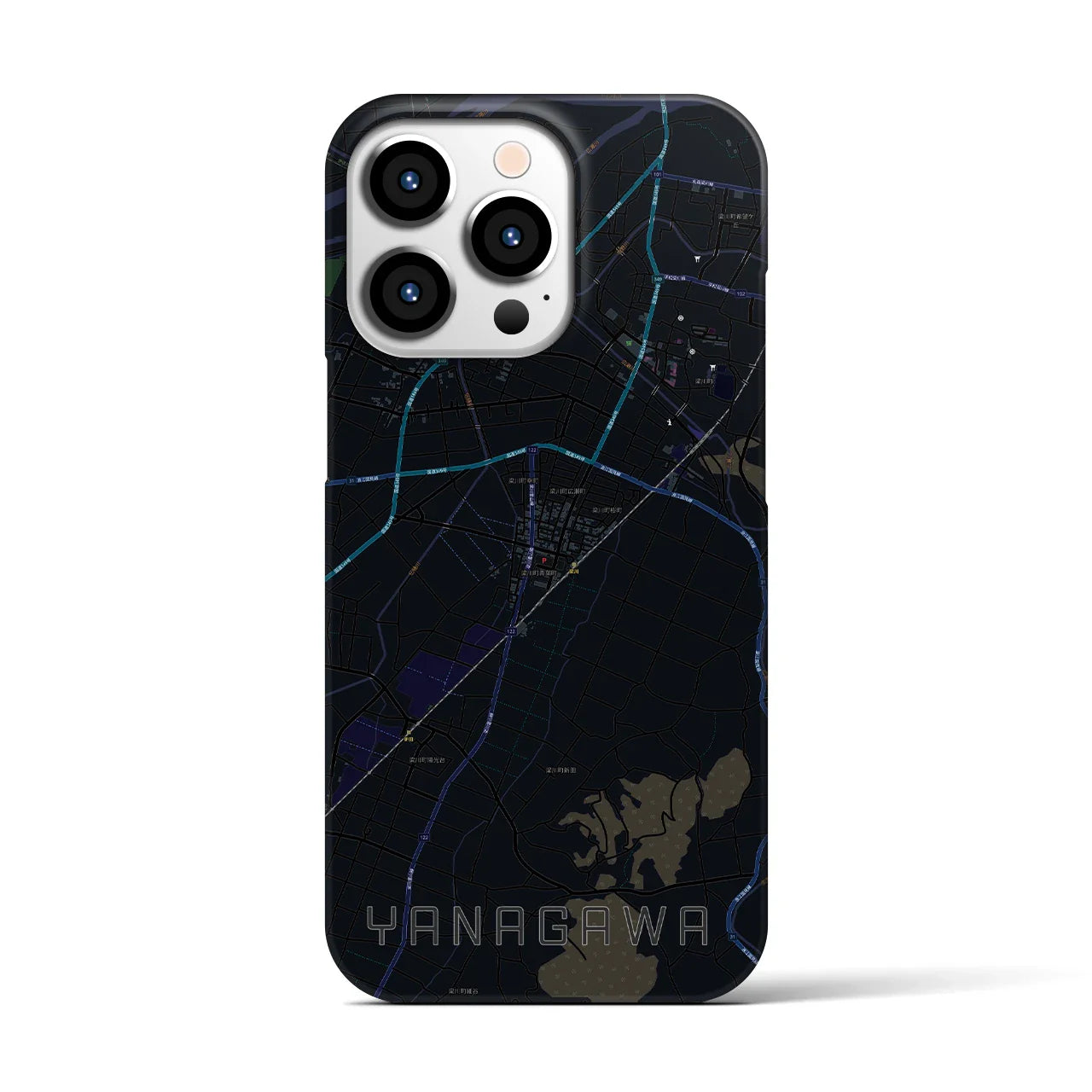 【梁川(福島県)】地図柄iPhoneケース(バックカバータイプ)