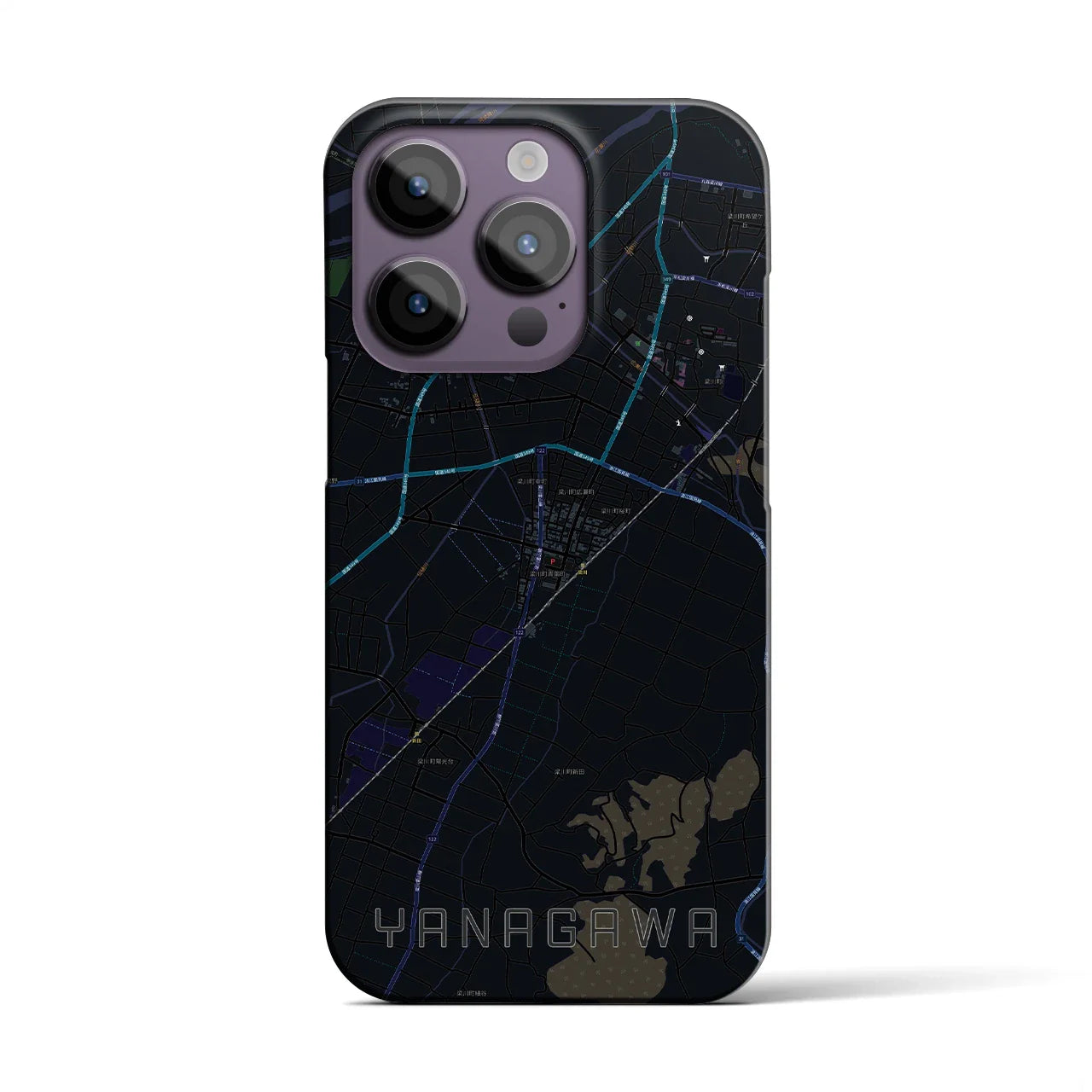 【梁川(福島県)】地図柄iPhoneケース(バックカバータイプ)