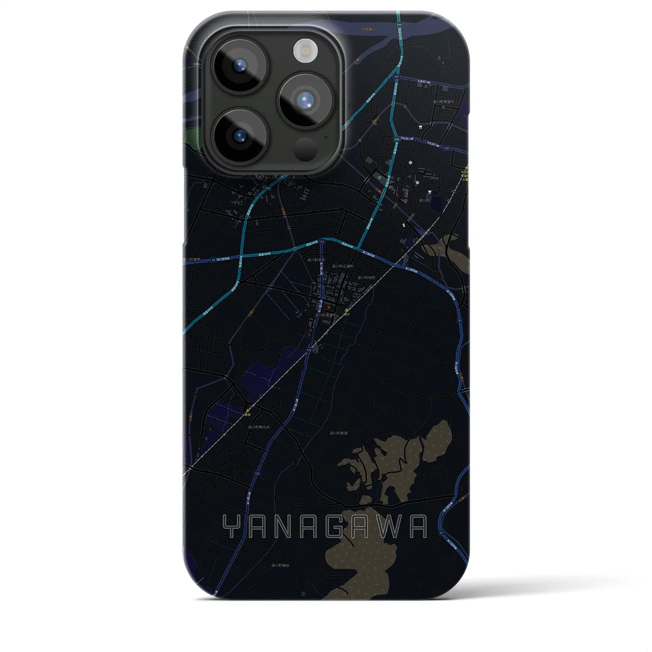 【梁川(福島県)】地図柄iPhoneケース(バックカバータイプ)