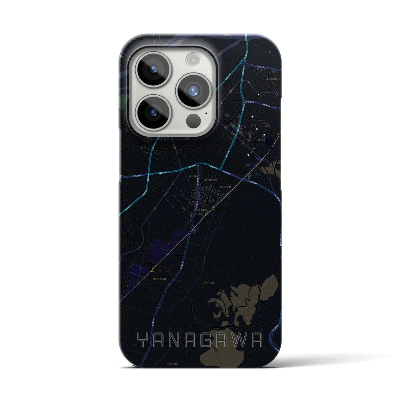 【梁川(福島県)】地図柄iPhoneケース(バックカバータイプ)
