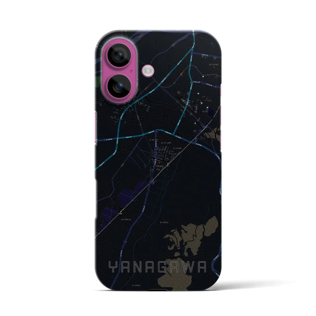 【梁川(福島県)】地図柄iPhoneケース(バックカバータイプ)
