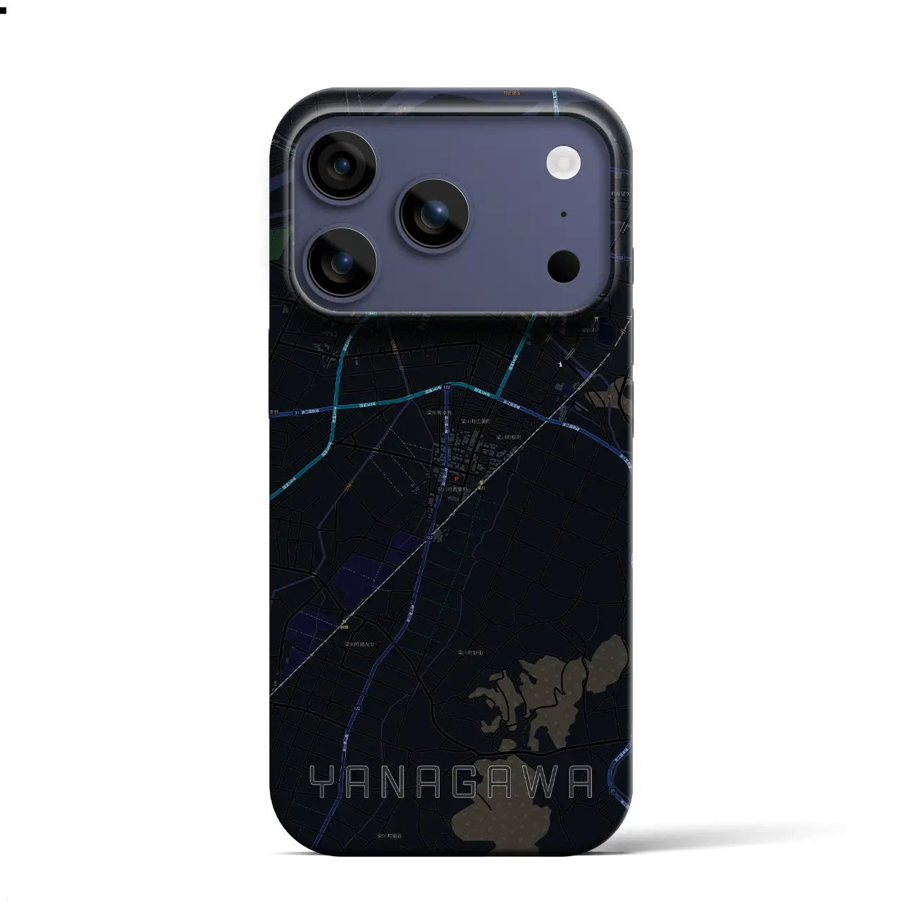 【梁川(福島県)】地図柄iPhoneケース(バックカバータイプ)