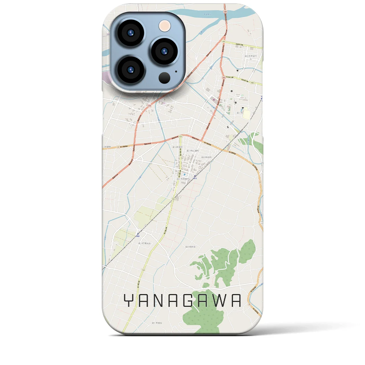 【梁川(福島県)】地図柄iPhoneケース(バックカバータイプ)