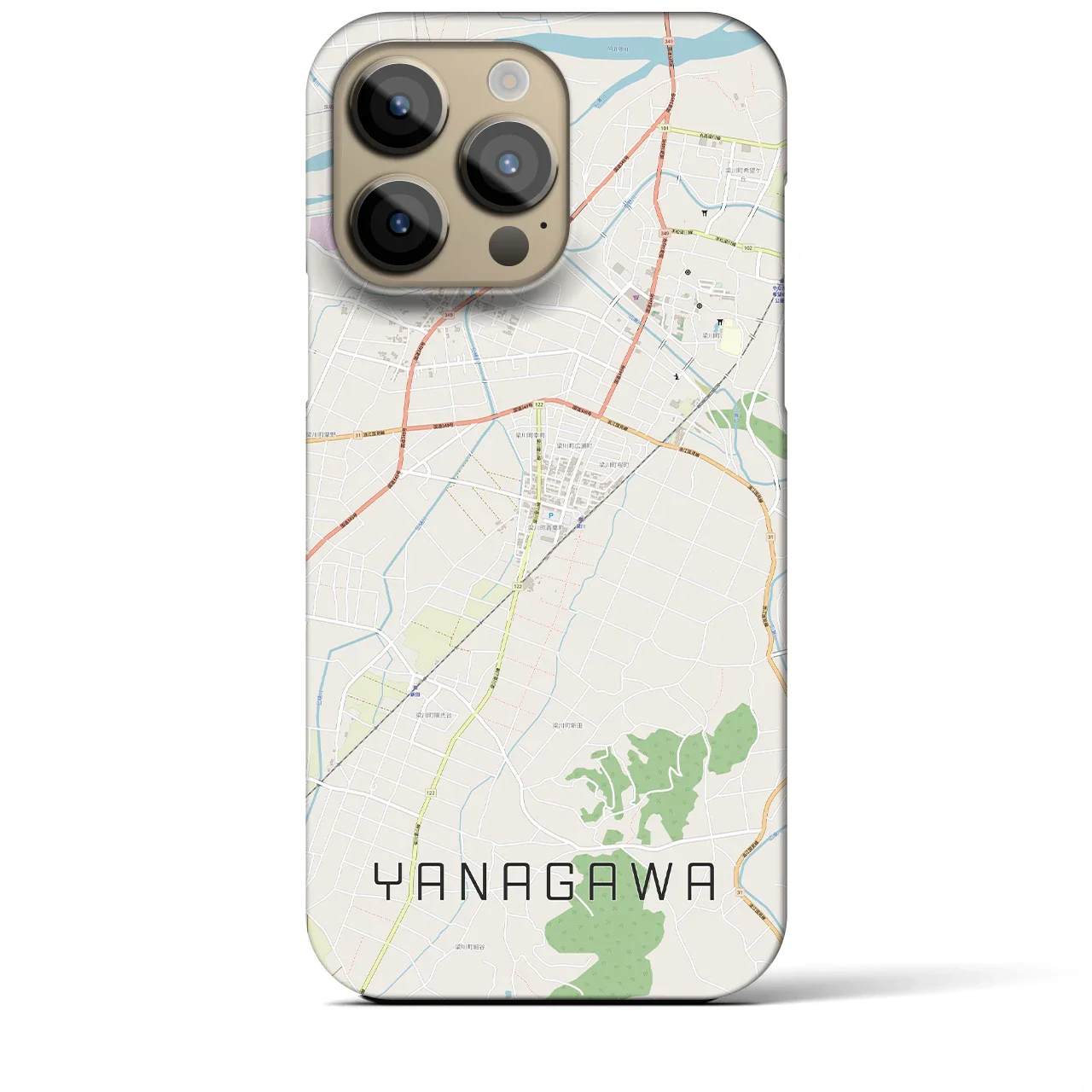 【梁川(福島県)】地図柄iPhoneケース(バックカバータイプ)