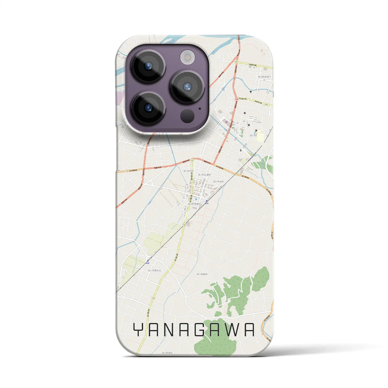 【梁川(福島県)】地図柄iPhoneケース(バックカバータイプ)