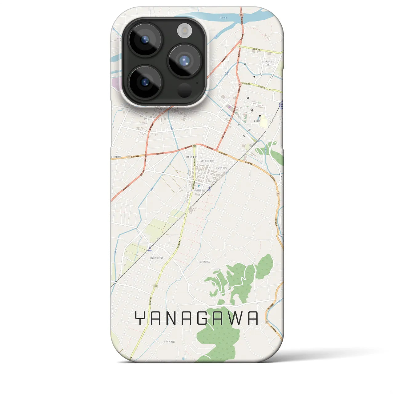 【梁川(福島県)】地図柄iPhoneケース(バックカバータイプ)