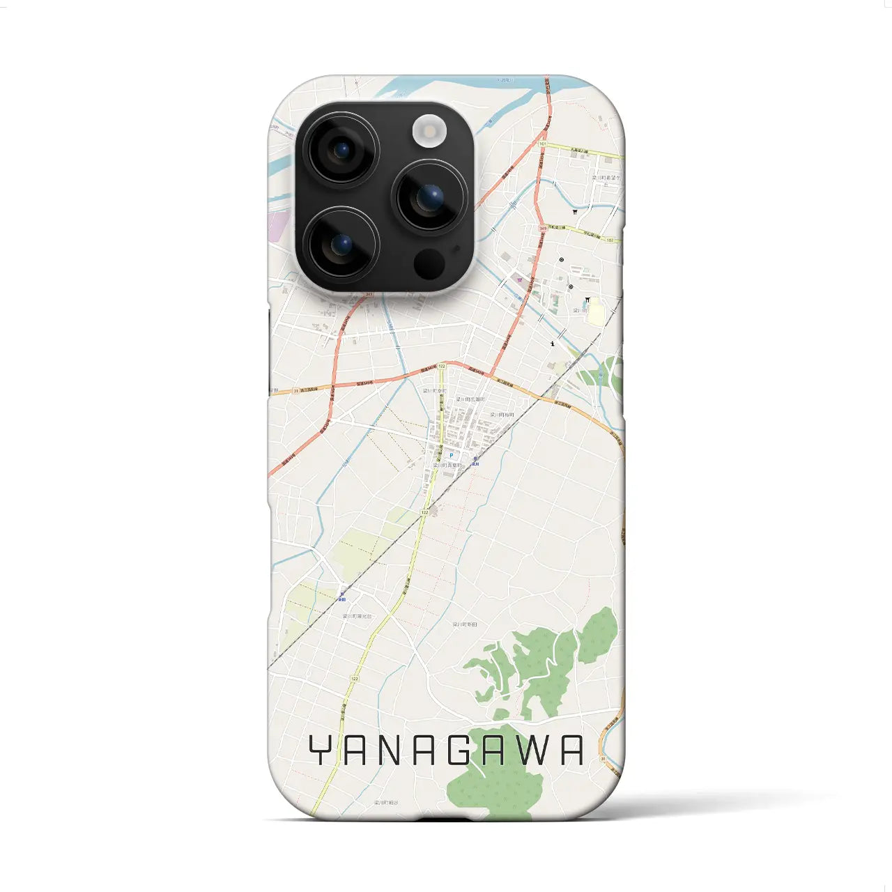 【梁川(福島県)】地図柄iPhoneケース(バックカバータイプ)