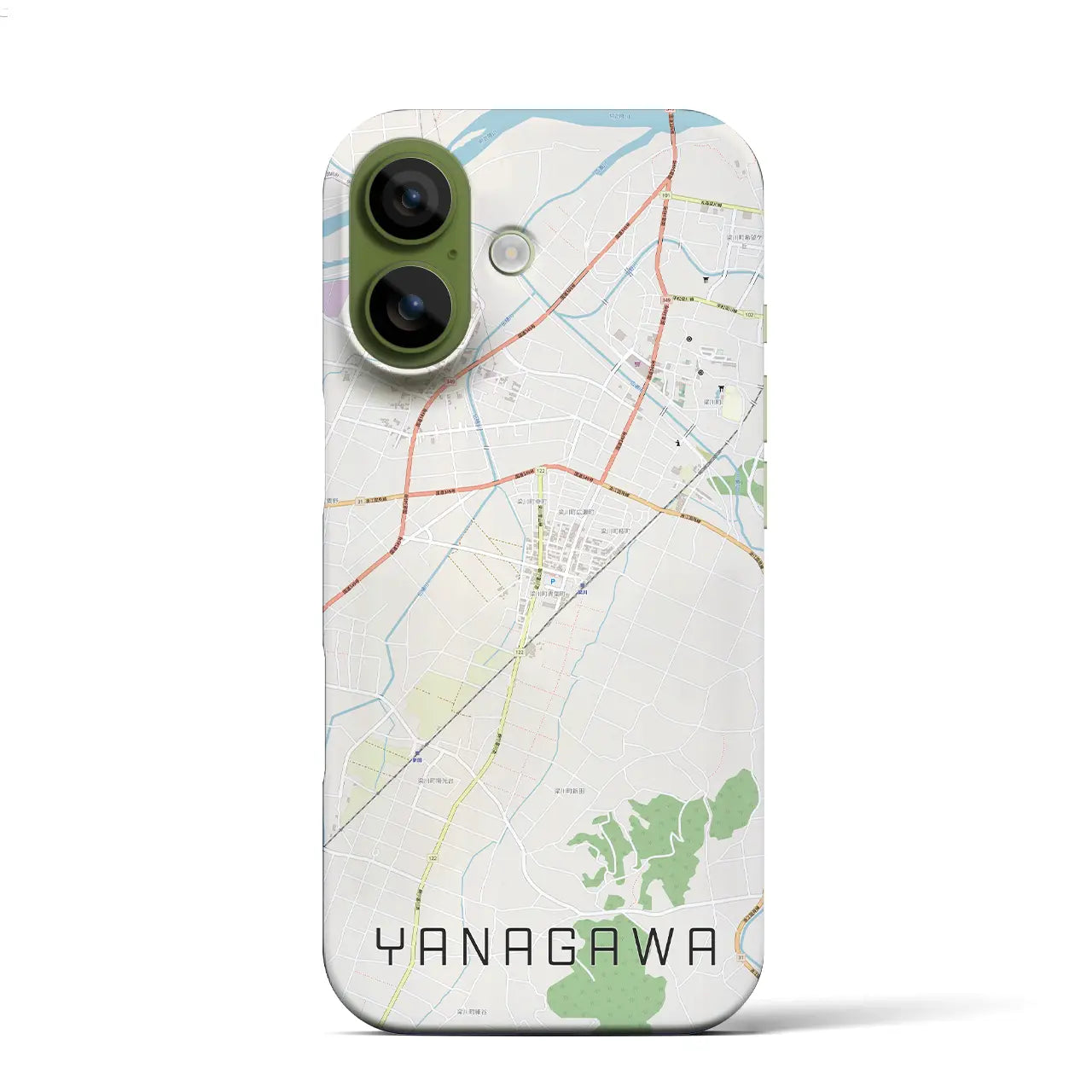 【梁川(福島県)】地図柄iPhoneケース(バックカバータイプ)