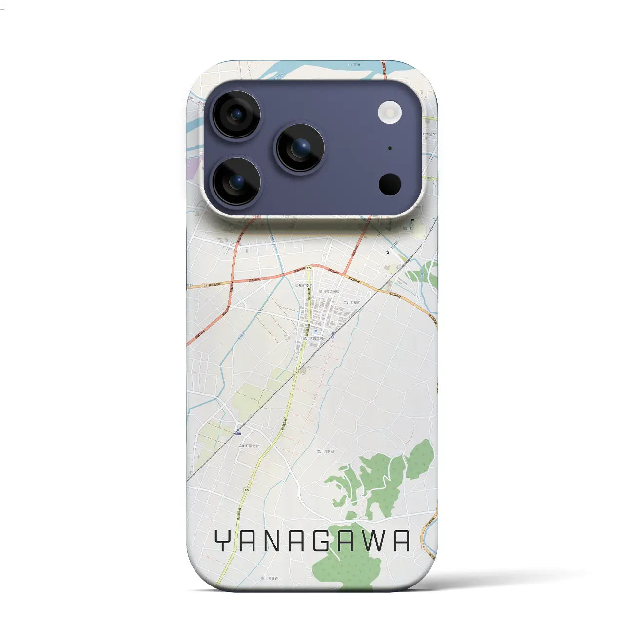 【梁川(福島県)】地図柄iPhoneケース(バックカバータイプ)