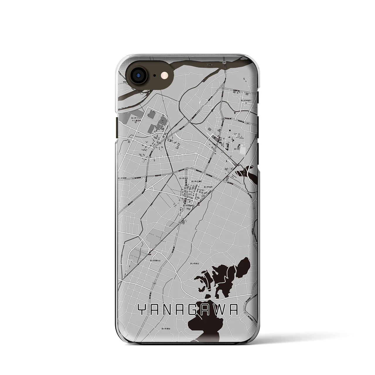 【梁川(福島県)】地図柄iPhoneケース(クリアタイプ)