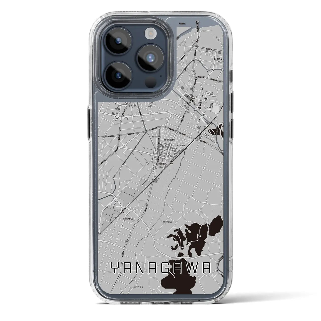 【梁川(福島県)】地図柄iPhoneケース(MagSafeタイプ)