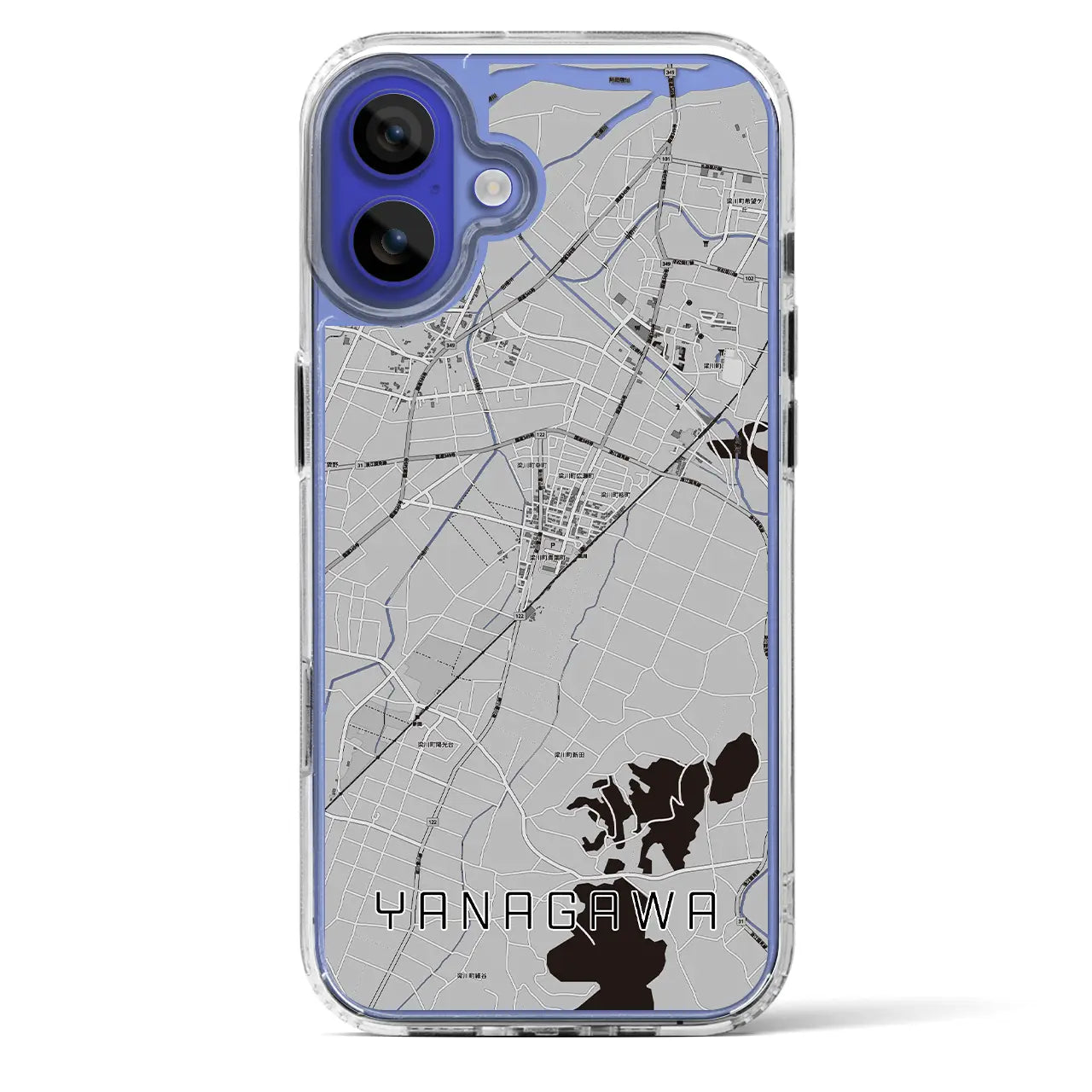 【梁川(福島県)】地図柄iPhoneケース(MagSafeタイプ)