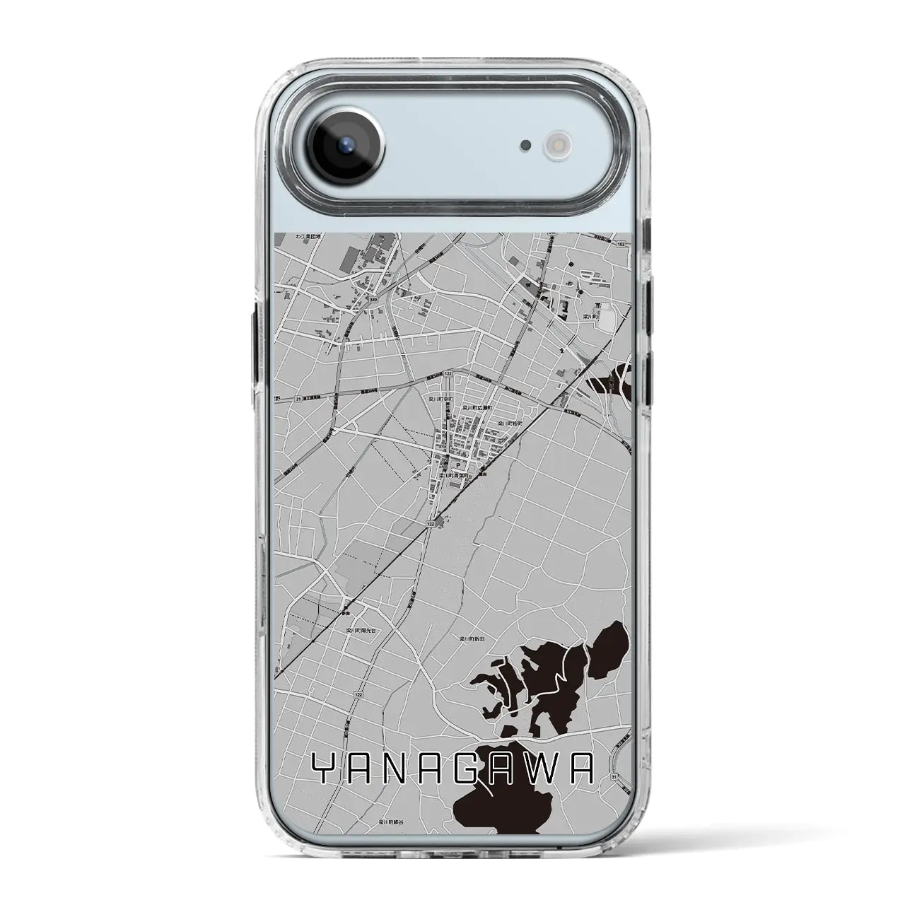 【梁川(福島県)】地図柄iPhoneケース(MagSafeタイプ)