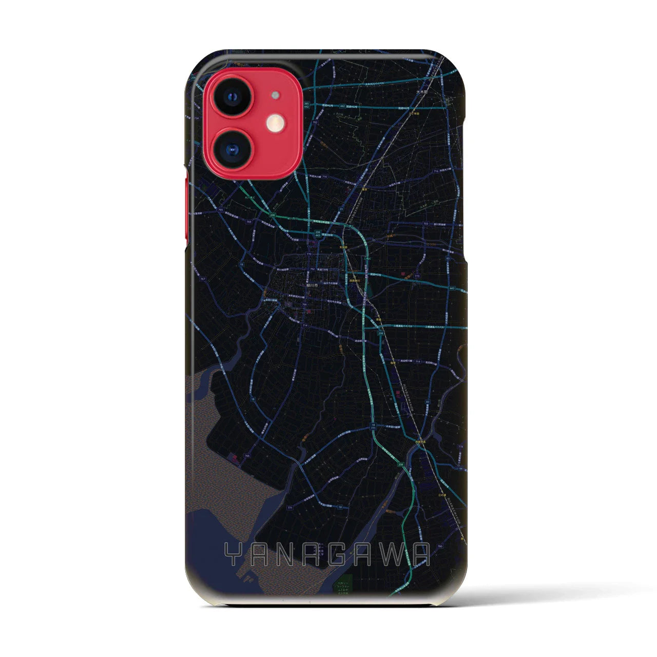 【柳川(福岡県)】地図柄iPhoneケース(バックカバータイプ)