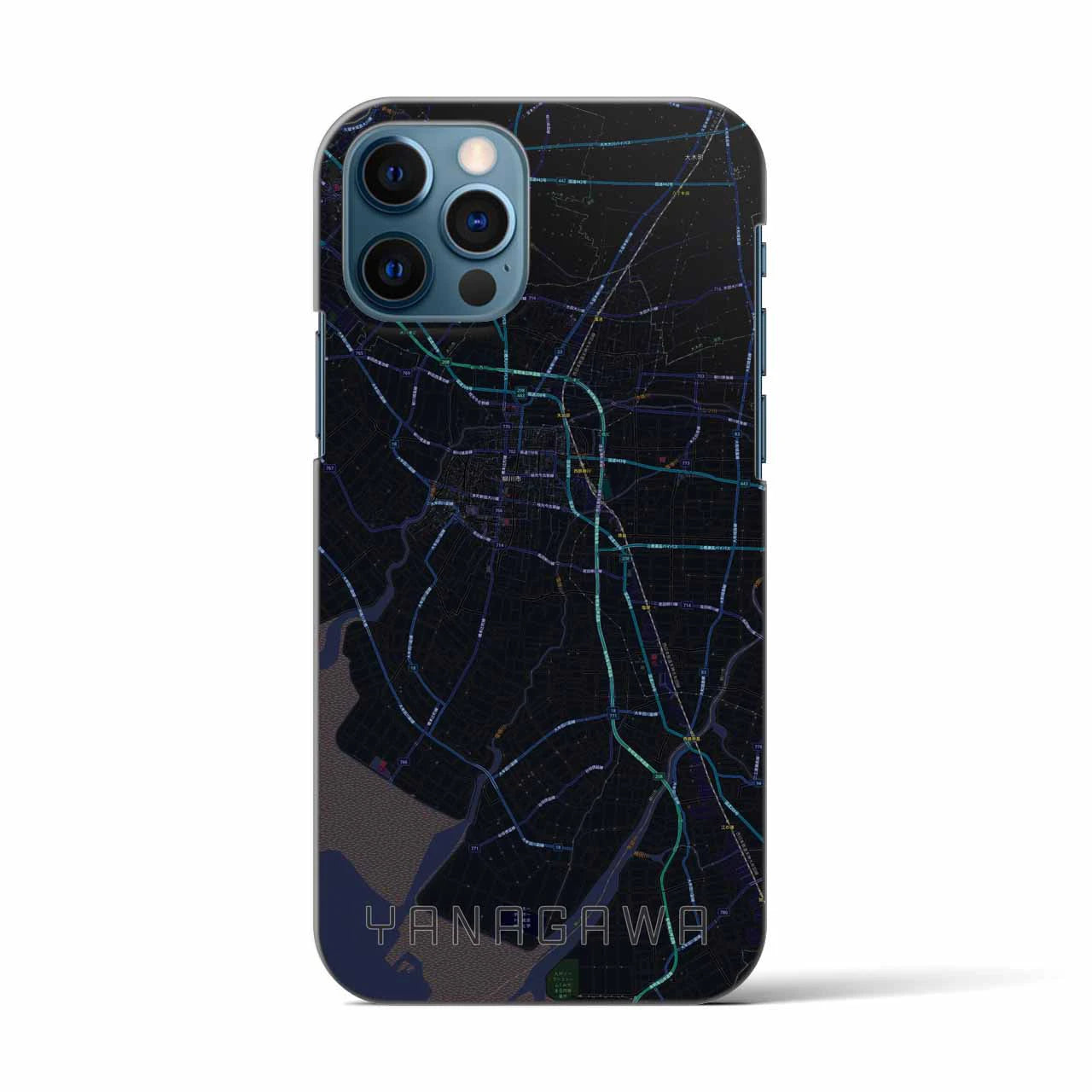 【柳川(福岡県)】地図柄iPhoneケース(バックカバータイプ)