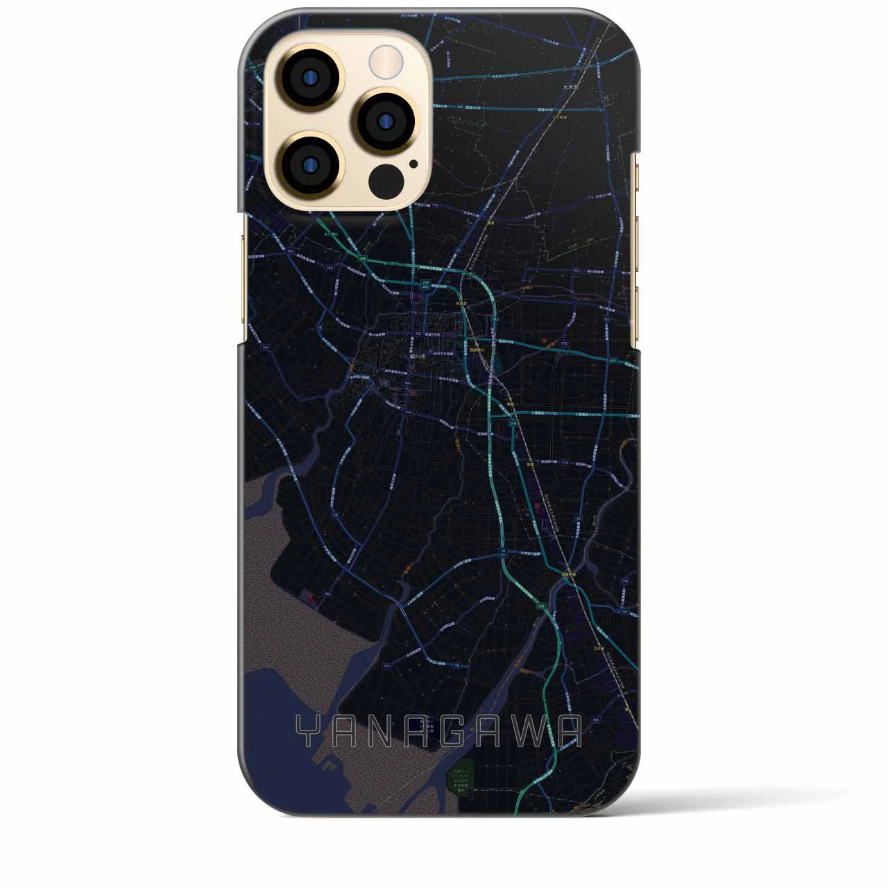 【柳川(福岡県)】地図柄iPhoneケース(バックカバータイプ)