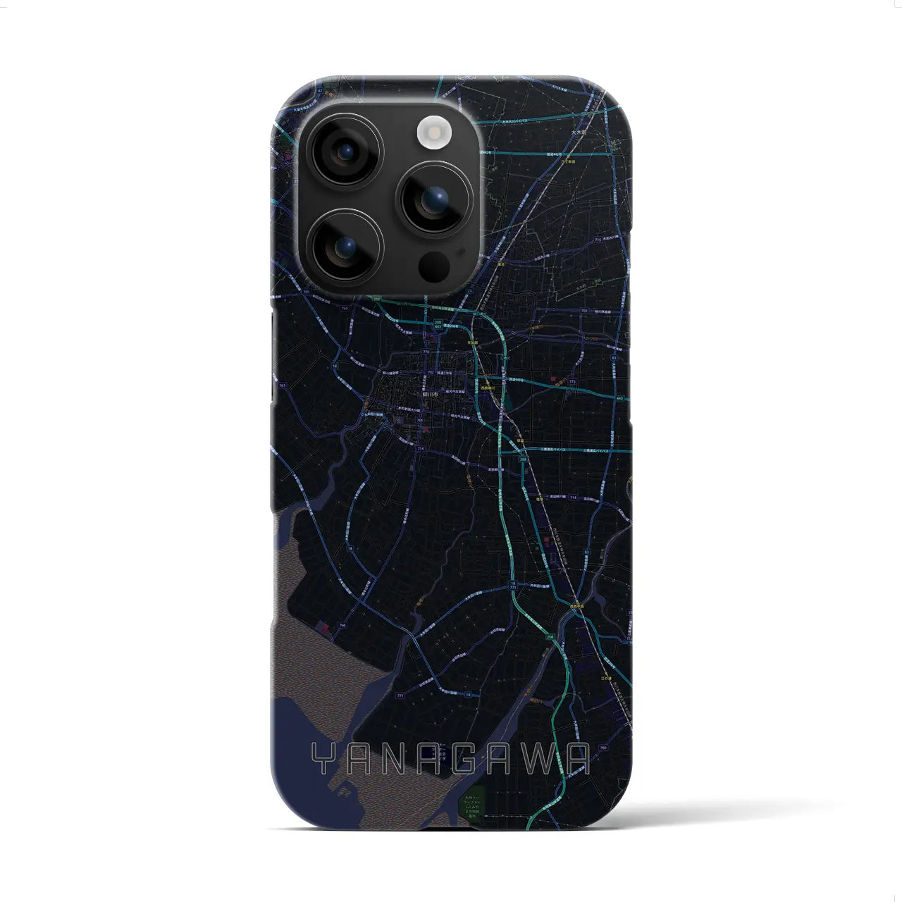 【柳川(福岡県)】地図柄iPhoneケース(バックカバータイプ)