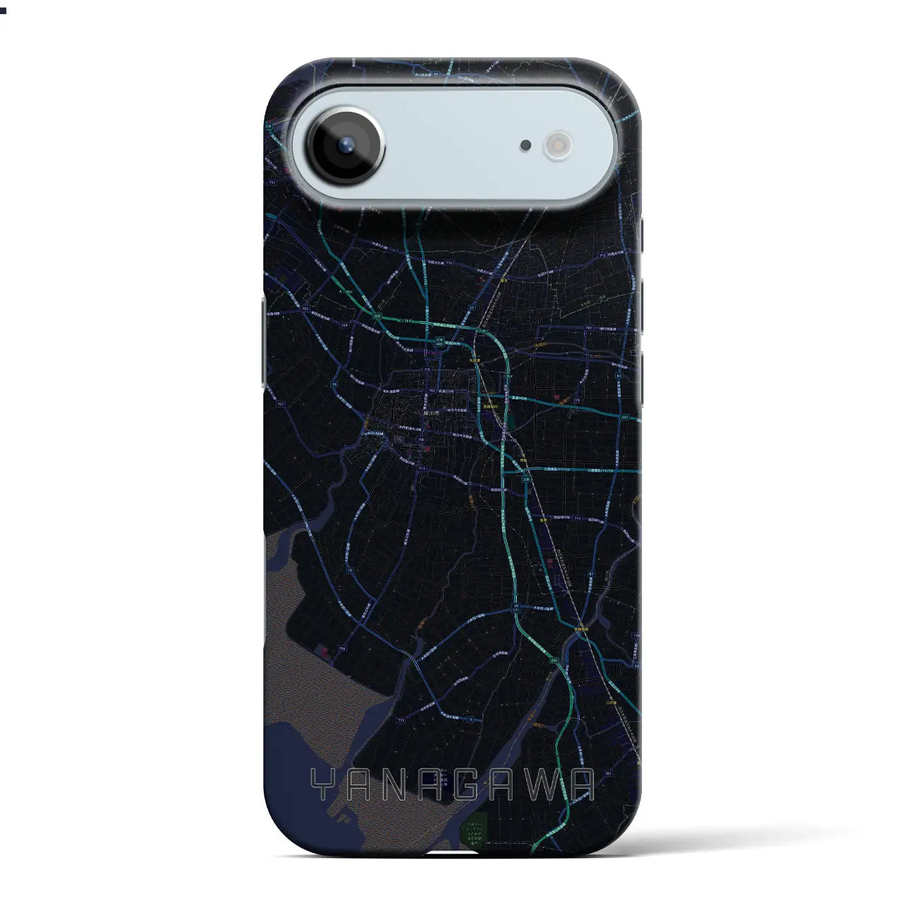 【柳川(福岡県)】地図柄iPhoneケース(バックカバータイプ)