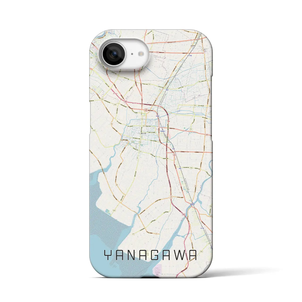 【柳川(福岡県)】地図柄iPhoneケース(バックカバータイプ)