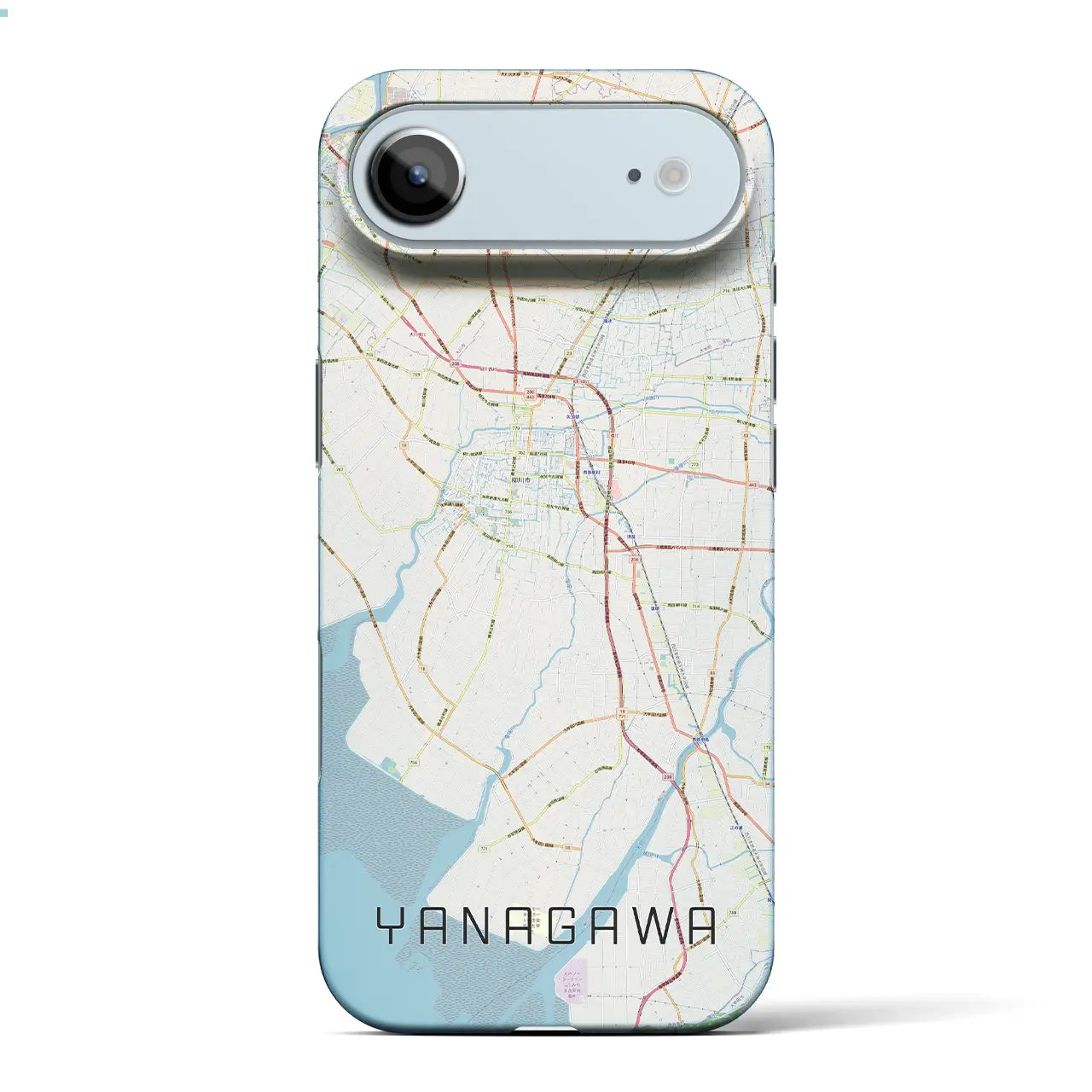 【柳川(福岡県)】地図柄iPhoneケース(バックカバータイプ)