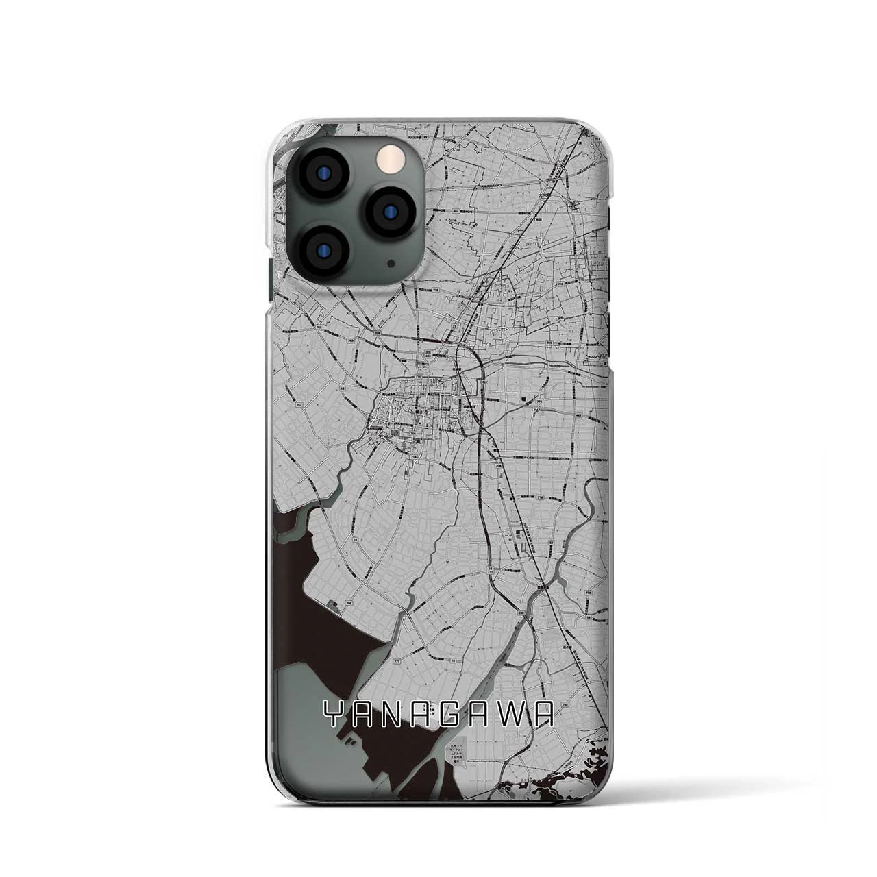 【柳川(福岡県)】地図柄iPhoneケース(クリアタイプ)