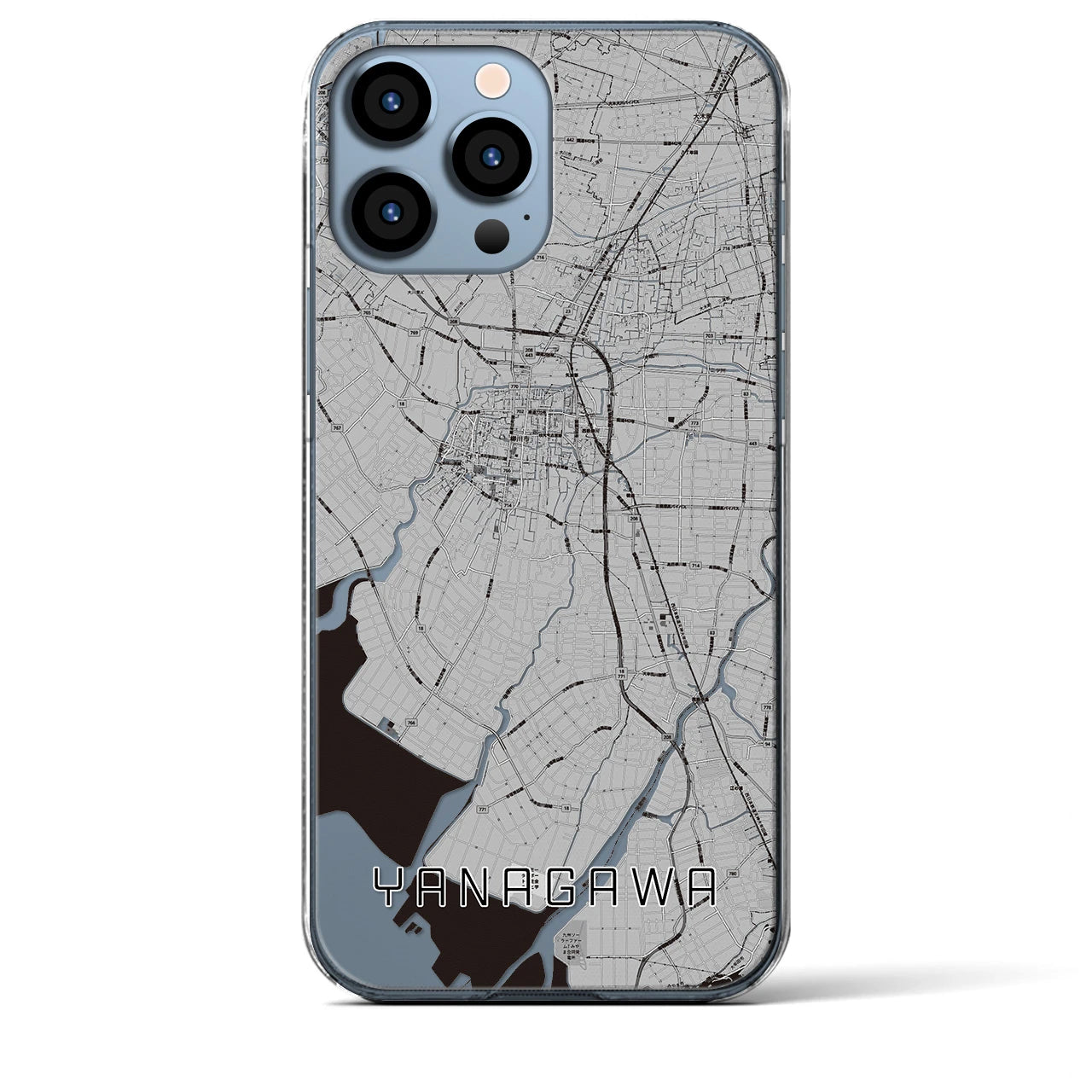 【柳川(福岡県)】地図柄iPhoneケース(クリアタイプ)