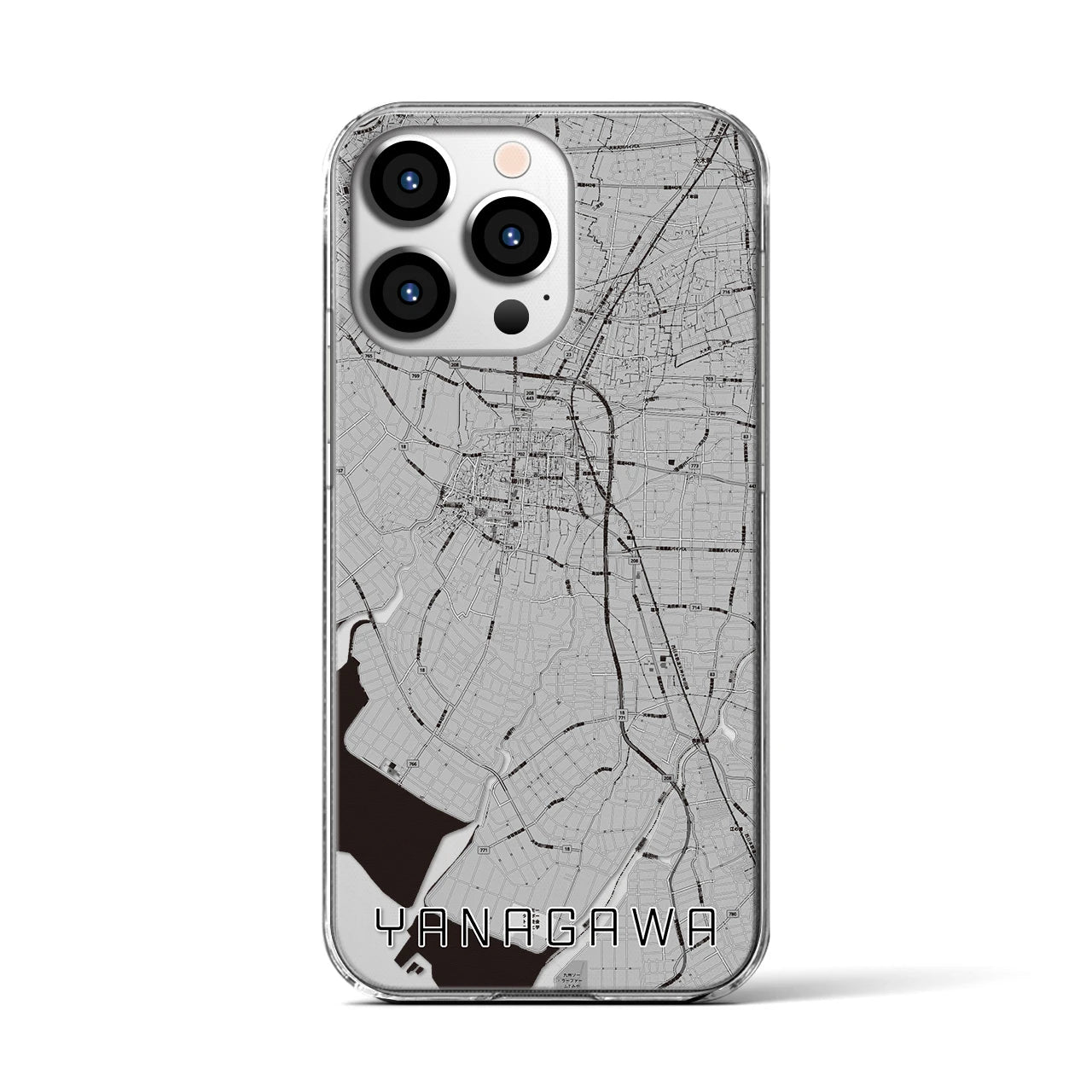 【柳川(福岡県)】地図柄iPhoneケース(クリアタイプ)