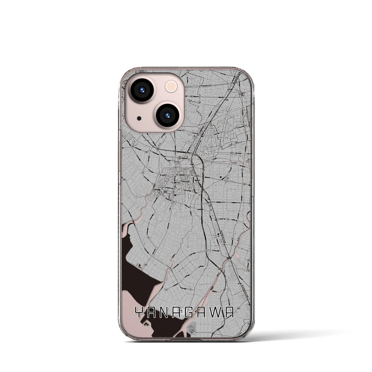 【柳川(福岡県)】地図柄iPhoneケース(クリアタイプ)