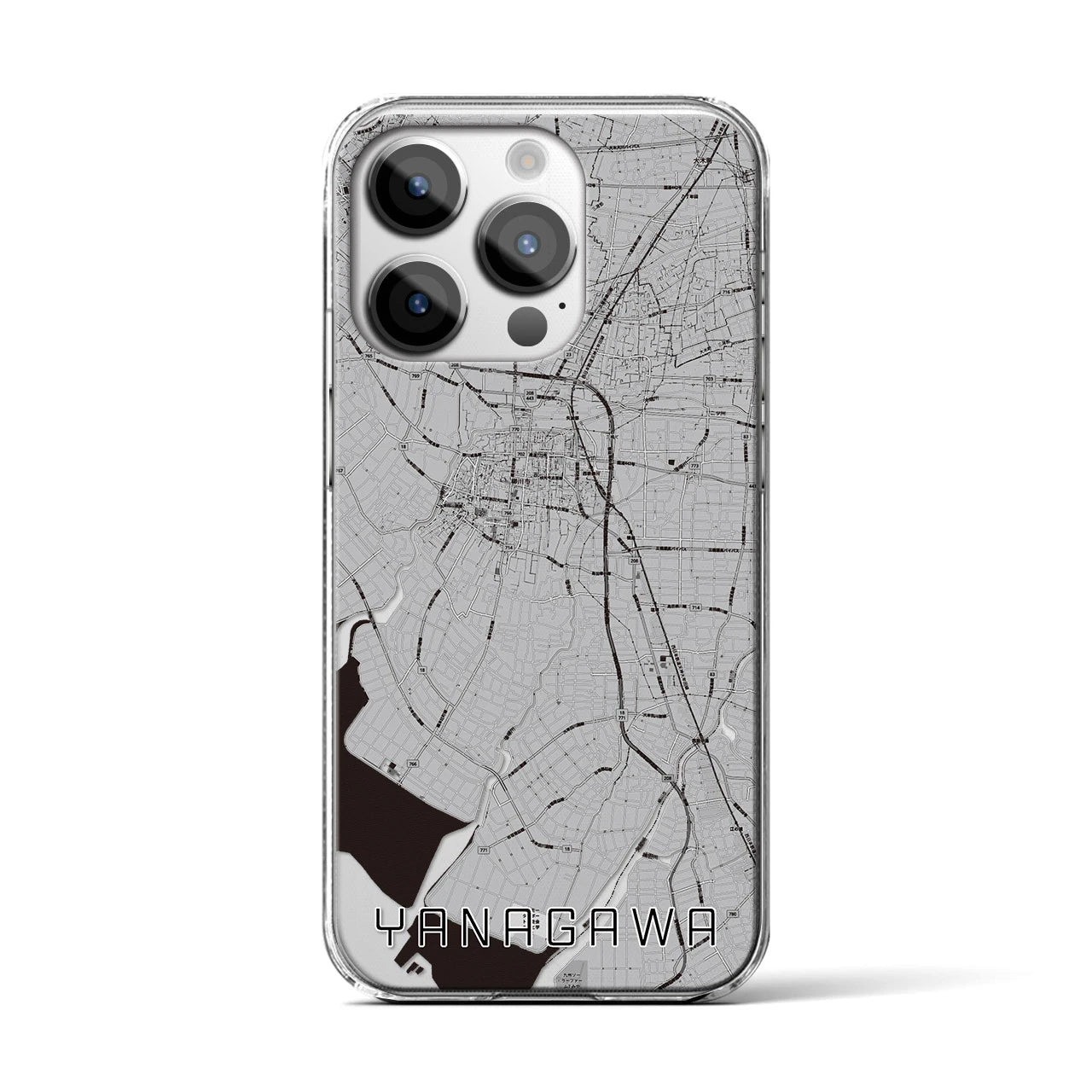 【柳川(福岡県)】地図柄iPhoneケース(クリアタイプ)