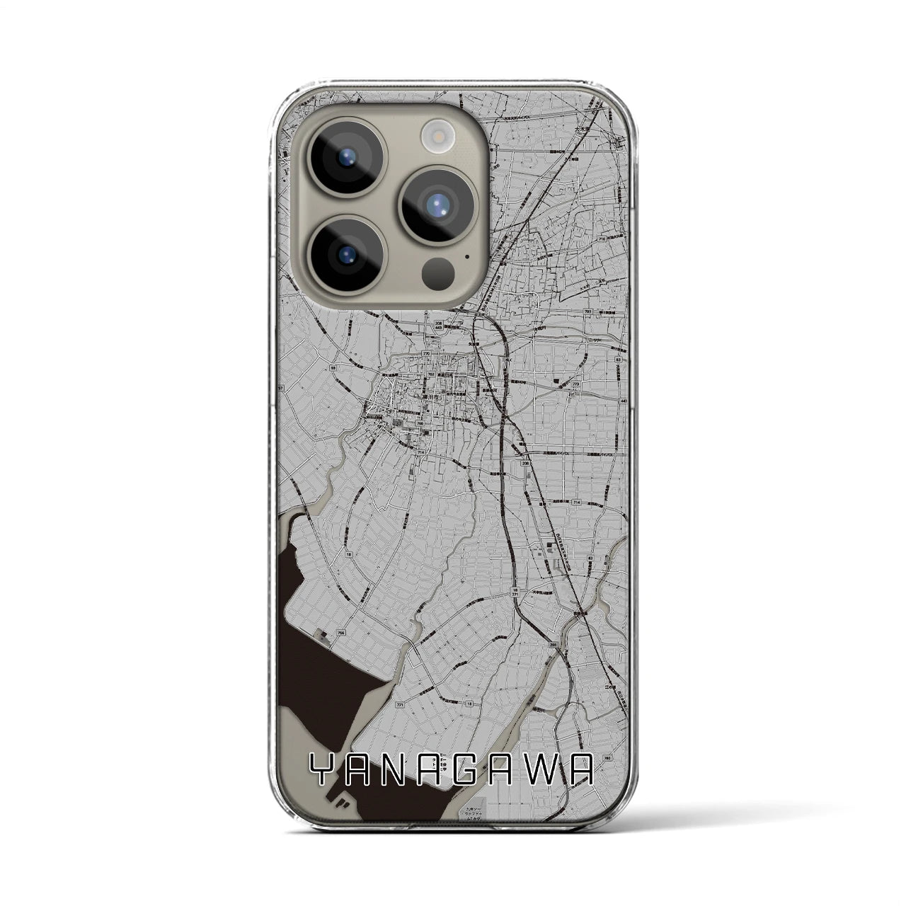 【柳川(福岡県)】地図柄iPhoneケース(クリアタイプ)