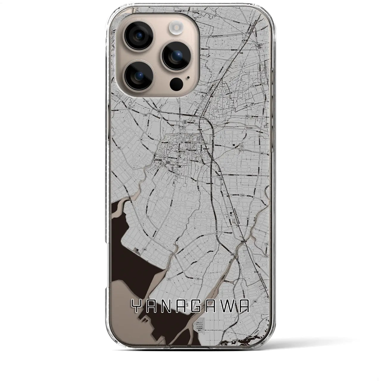 【柳川(福岡県)】地図柄iPhoneケース(クリアタイプ)