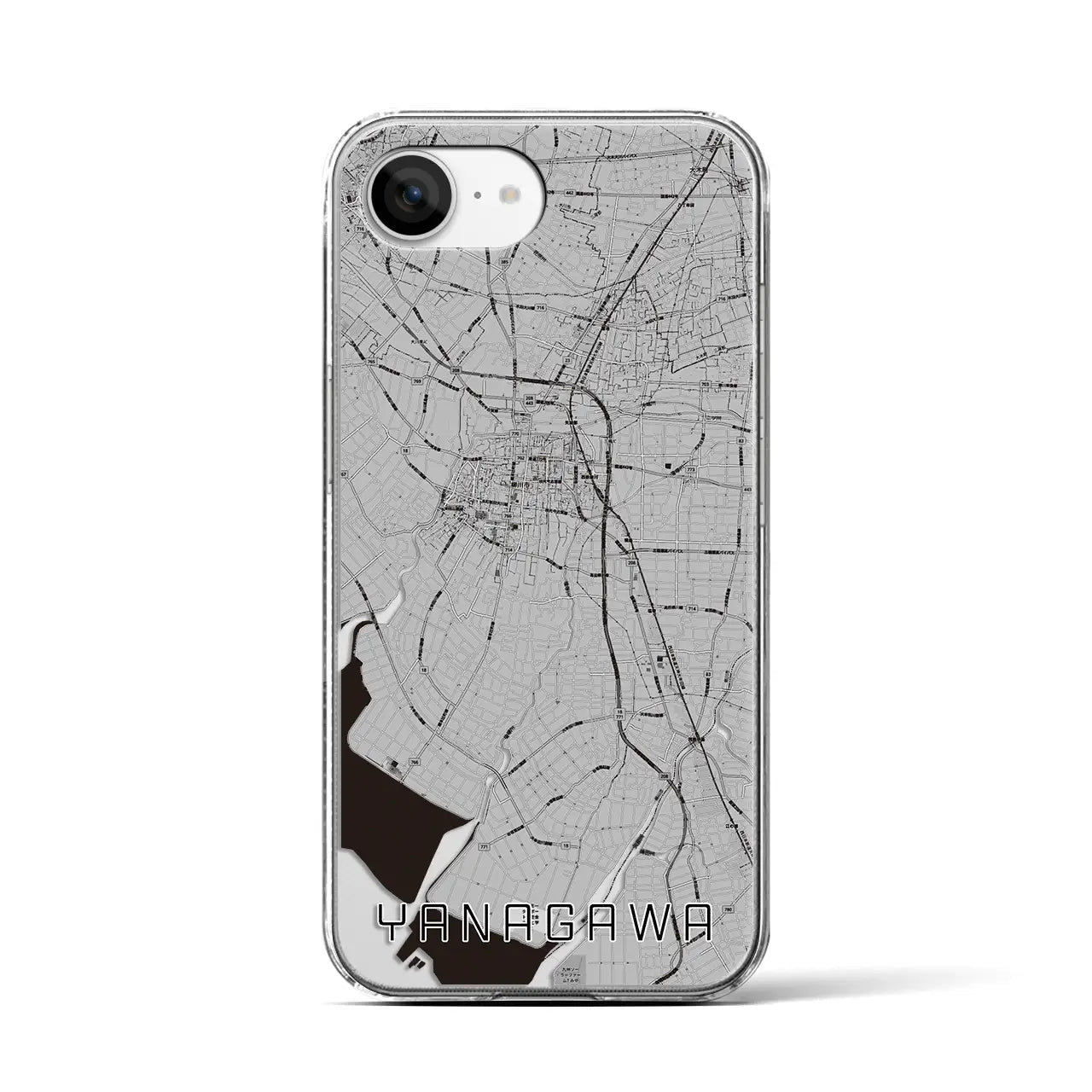 【柳川(福岡県)】地図柄iPhoneケース(クリアタイプ)