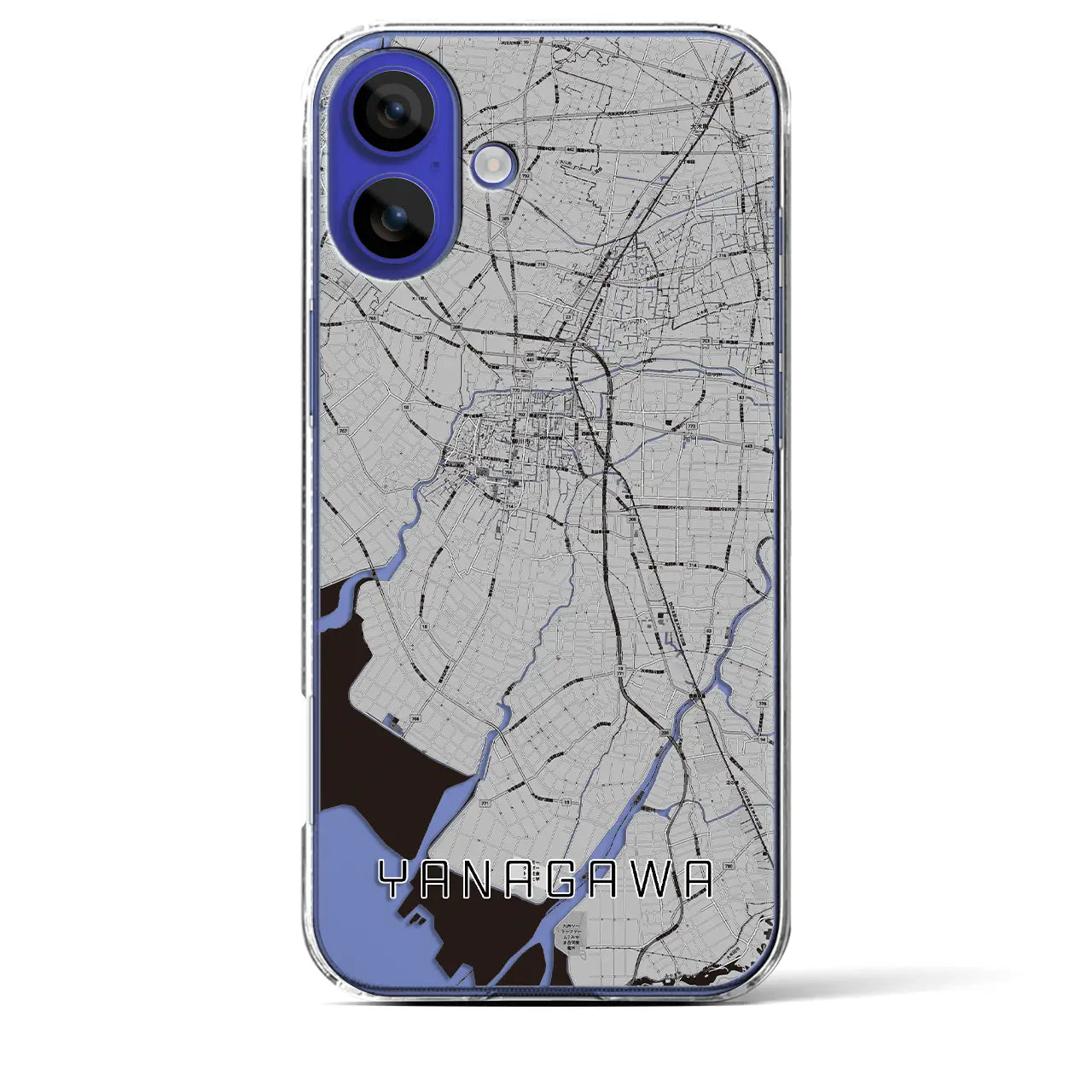 【柳川(福岡県)】地図柄iPhoneケース(クリアタイプ)