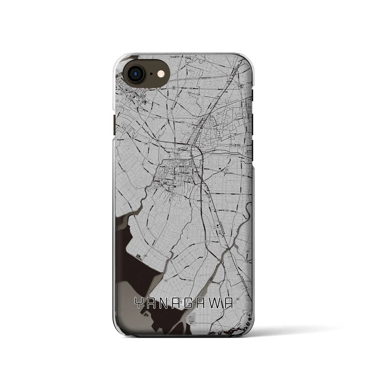 【柳川(福岡県)】地図柄iPhoneケース(クリアタイプ)