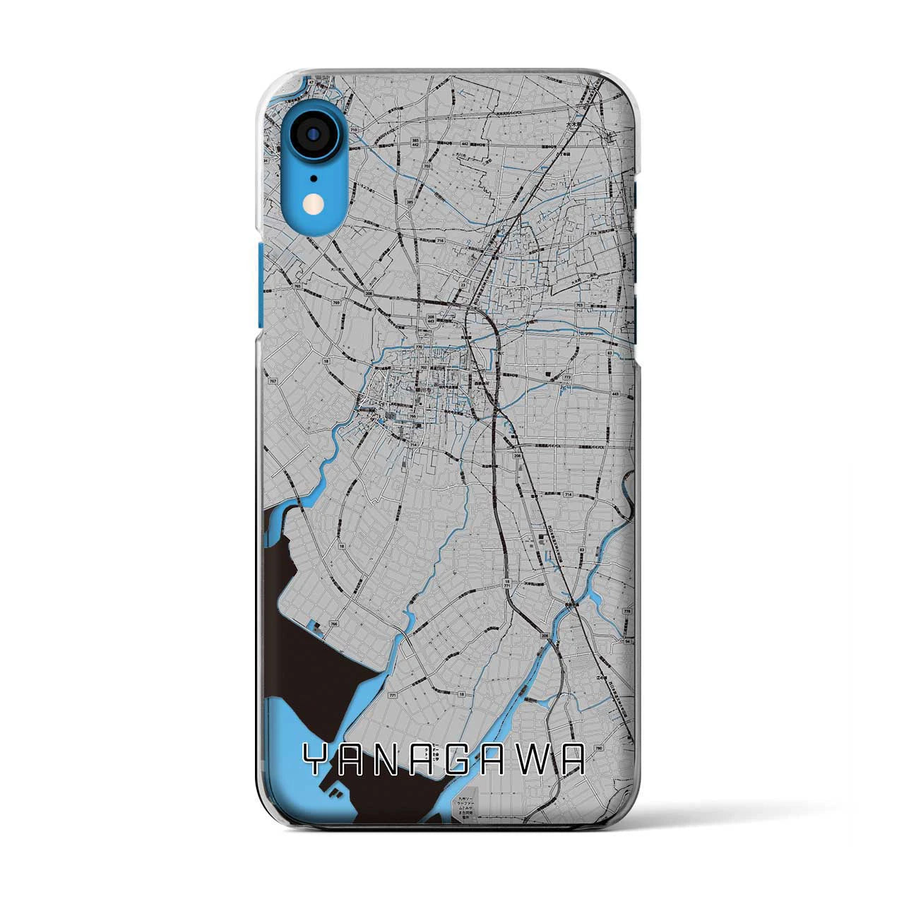 【柳川(福岡県)】地図柄iPhoneケース(クリアタイプ)