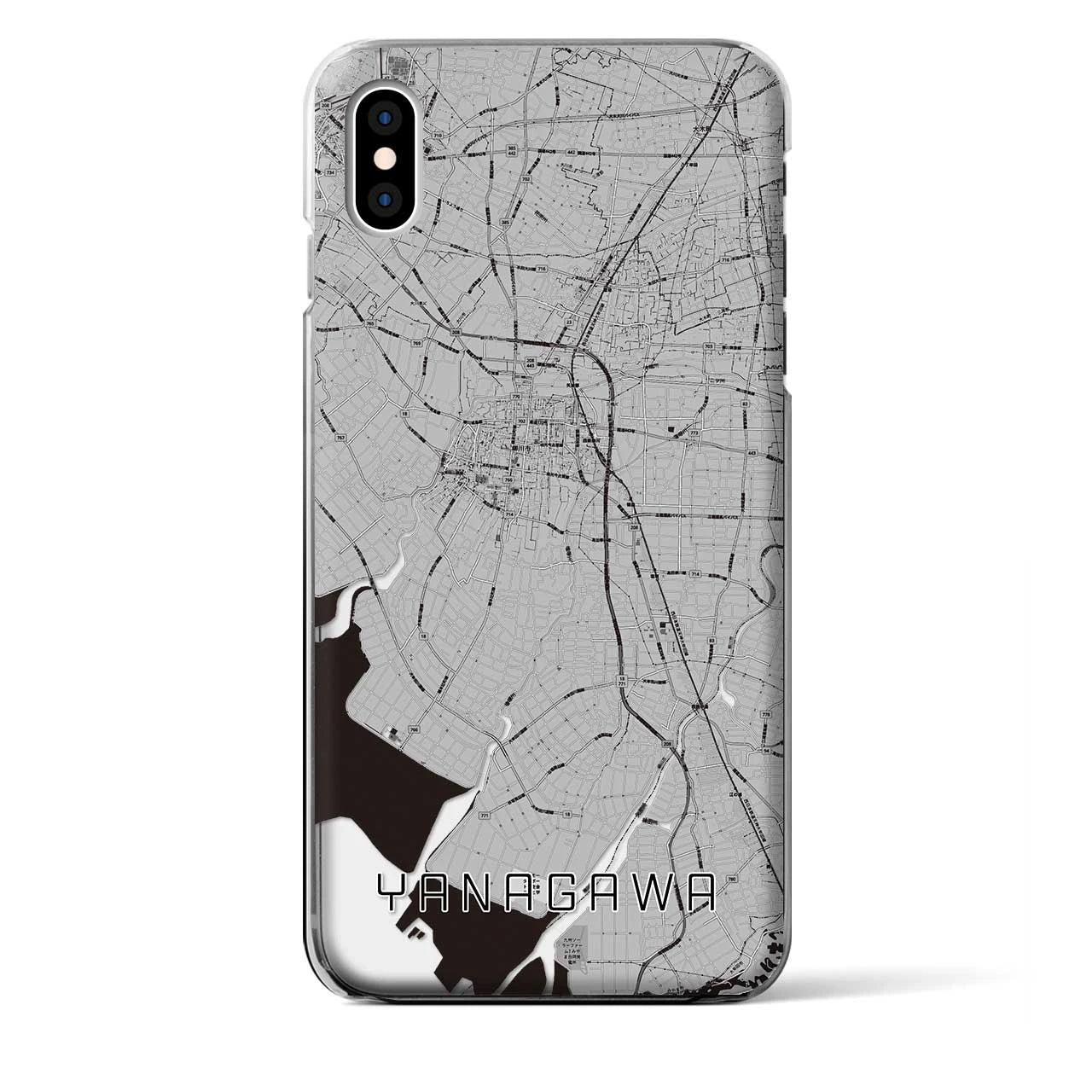 【柳川(福岡県)】地図柄iPhoneケース(クリアタイプ)